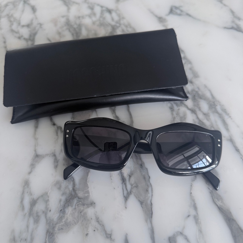 Moschino Sunglasses 8071R Black logo Womens Unisex Made‎ in Italy